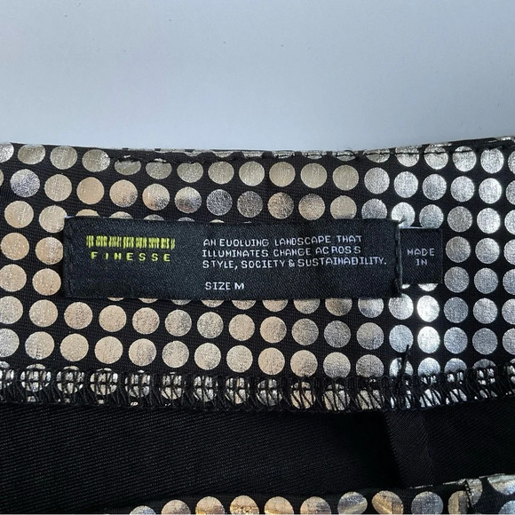 Finesse Sadie Cut-Out Metallic Silver Flare Pants Disco Chains Sz M Burning Man - Picture 5 of 13